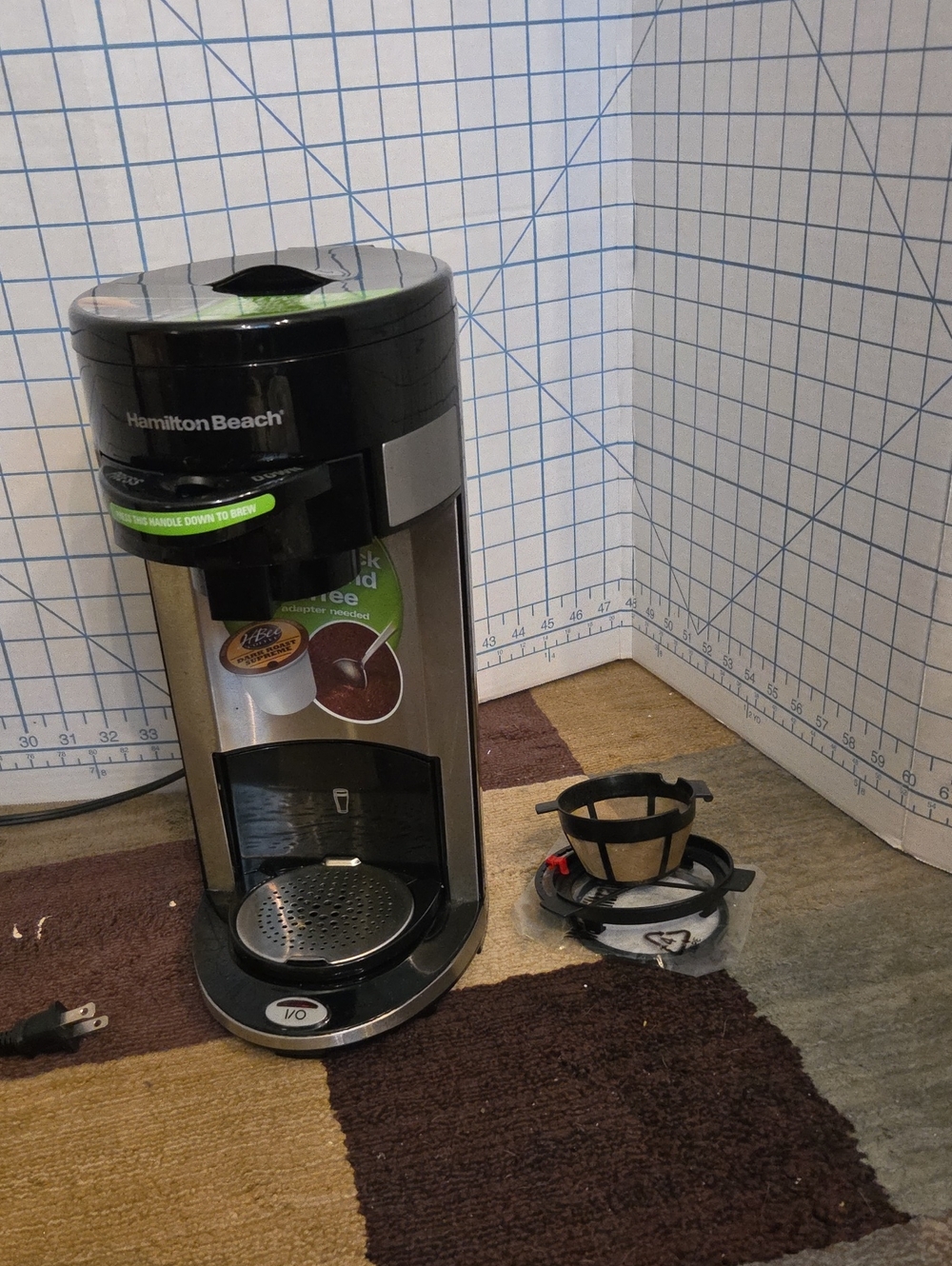 Hamilton Beach Black and Stainless Steel Single Cup Coffee Brewer